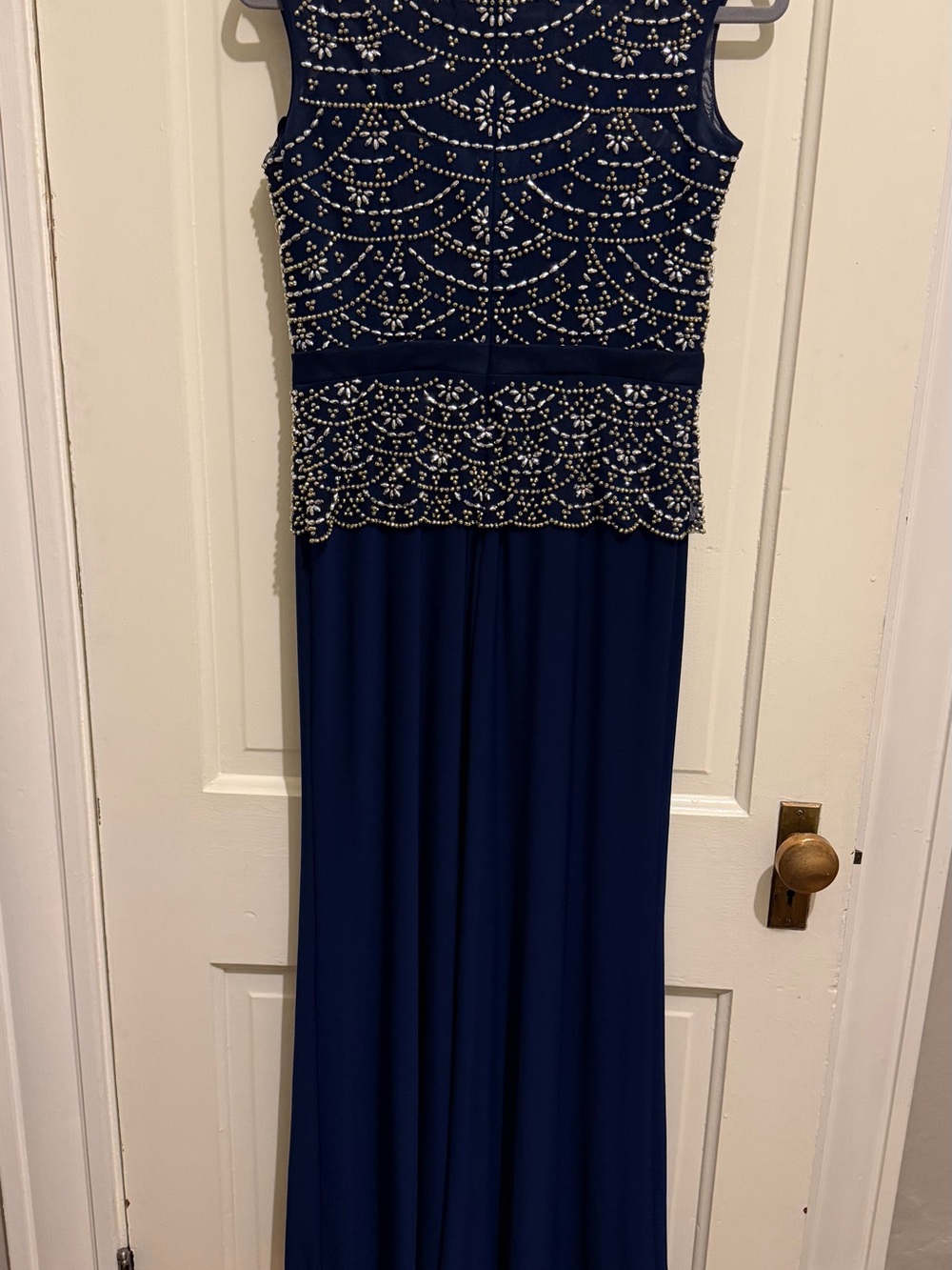 Cachet Navy Hand-Beaded Evening Gown | Size 6 | Formal Dress - Picture 5 of 7